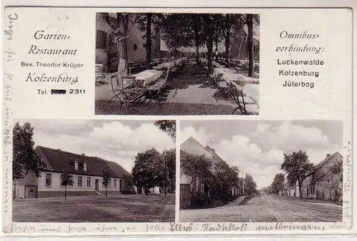 49219 Mehrbild Ak Garten-Restaurant Kolzenburg 1939