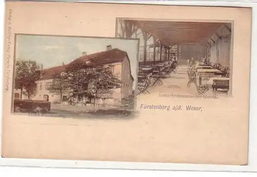 49216 Mehrbild Ak Fürstenberg an der Weser Hotel Fürstenberg um 1900