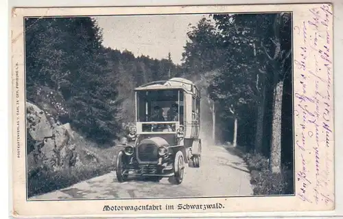 49215 Ak Motorwagenfahrt im Schwarzwald 1908