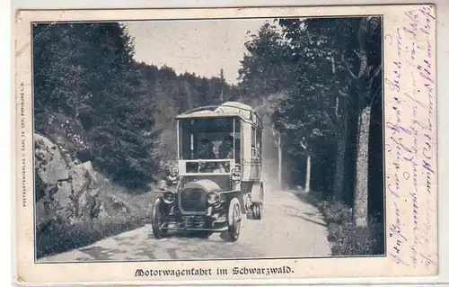 49215 Ak Voiture à moteur en Forêt Noire 1908