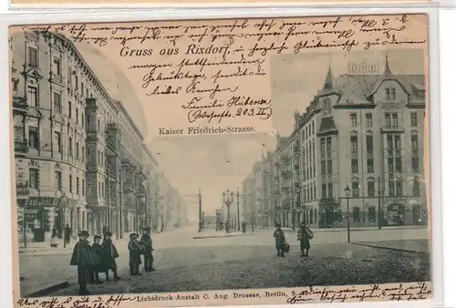 49206 Ak Gruss de Rixdorf Kaiser-Friedrich-Strasse 1903