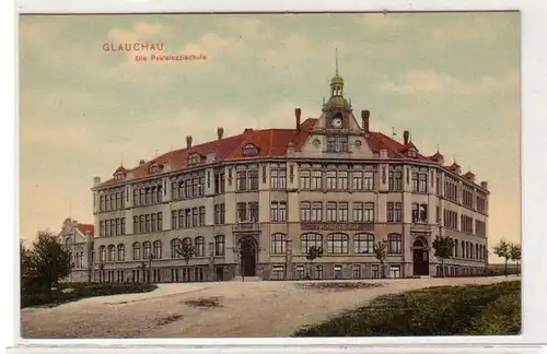 49178 Ak Glauchau Die Pestalozzischule 1907