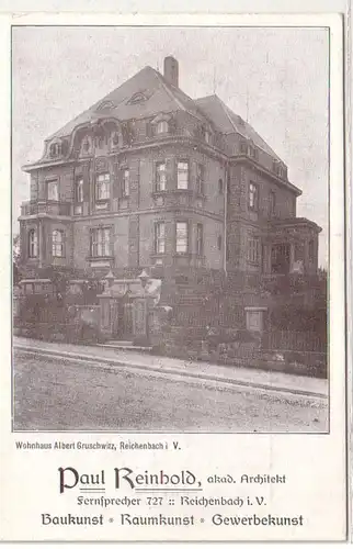 49174 Ak Reichenbach Wohnhaus Albert Gruschwitz um 1920