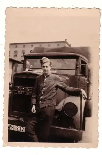 49171 Photo originale de camion militaire marque MAN Diesel 2e guerre mondiale