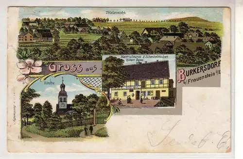 49152 Ak Lithografie Gruss aus Burkersdorf 1909