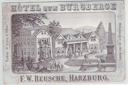 49149 Ak Harzburg Hotel zum Burgberge Reusche um 1900