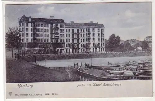 49143 Ak Hamburg Partie am Kanal Essenstrasse 1908