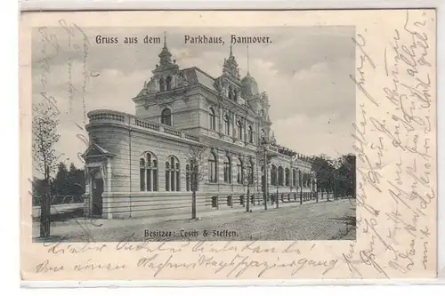 49088 Ak Gruß aus dem Parkhaus Hannover 1902