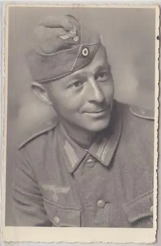 49081 Foto Ak Porträt Aufnahme Soldat 2. Weltkrieg