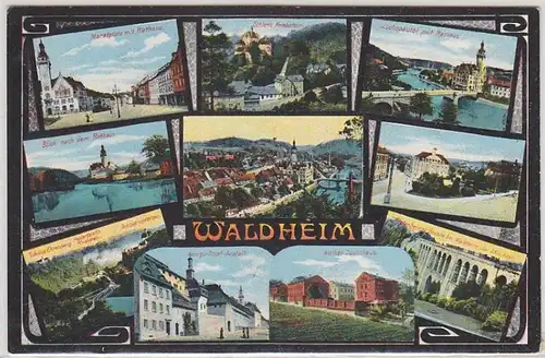 49070 Mehrbild-Ak Waldheim Zuchthaus usw. 1929