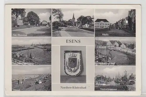 49060 Mehrbild-Ak Esens Nordsee- Küstenbad um 1930