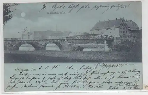 49036 Ak Grimma Muldenbrücke 1898