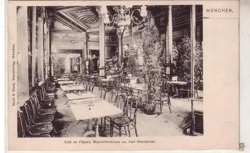 49034 Ak Munich Cafe de l'Opera Maximilianstr. vers 1900
