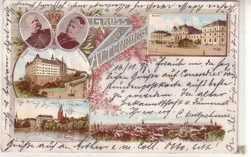 49018 Ak Lithografie Gruss aus Altenburg 1897