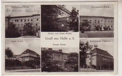 49012 Mehrbild-Ak Gruß aus Halle a. Saale Klinik 1938