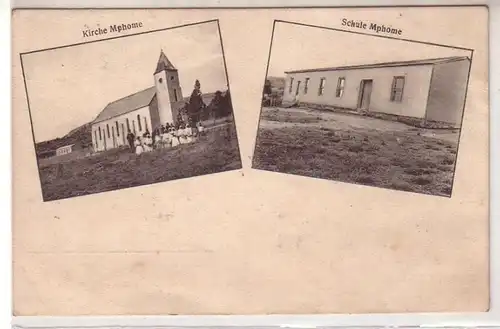 49005 Ak Mphome Afrique du Sud Église et école vers 1910