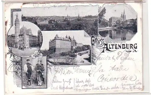 49002 Ak Lithographie Gruss de Altenburg 1897