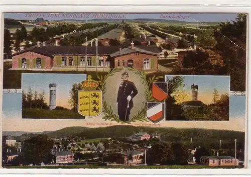 49000 Multi-image-Ak terrain d'entraînement militaire de Münsingen vers 1920