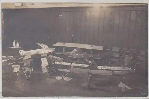 48991 Foto Ak Doppeldecker Flugzeug Modelle um 1920