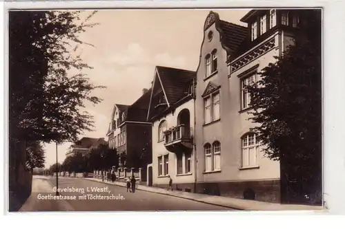 48979 Ak Gevelsberg Goethestraße avec école de filles 1930