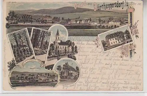 48960 Ak Lithographie Gruss aus Dürrhennersdorf in Sachsen 1900