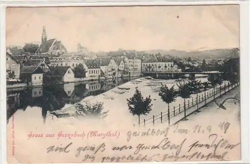 48939 Ak Grüß von Gernsbach (Murgthal) 1899