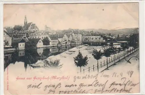 48939 Ak Gruß aus Gernsbach (Murgthal) 1899