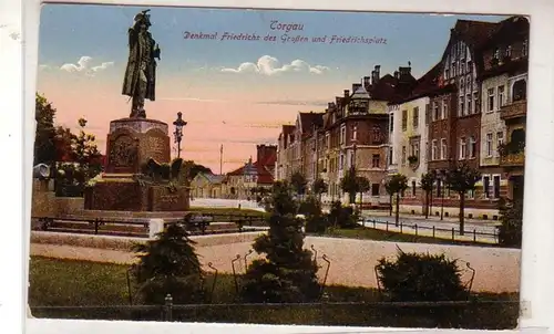 48926 Ak Torgau Denkmal Friedrichsplatz um 1910