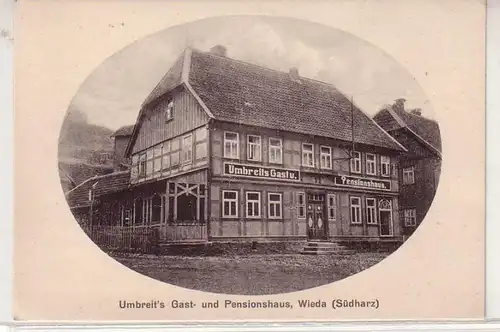 48910 Ak Umbreits Gast-/ Pensionshaus Wieda Südharz um1920