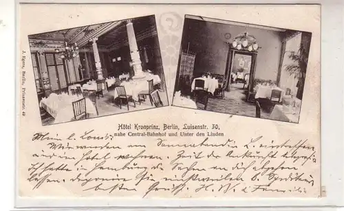 48906 Ak Berlin Hotel Kronprinz Innenansichten 1904