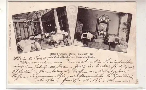 48906 Ak Berlin Hotel Kronprinz Vues d'intérieur 1904