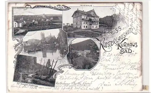 48904 Ak Litho Gruss aus Klosterlausnitz Kurhaus 1898