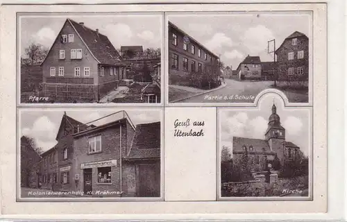 48903 Mehrbild-Ak Gruß aus Utenbach Kolonialwaren ua. 1946