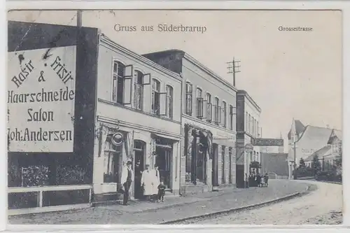48894 Ak Salutation de Süderbrarup Grossestrasse 1900