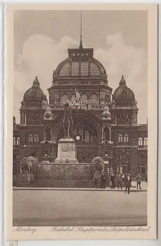 48886 Ak Nuremberg gare portail principal vers 1920