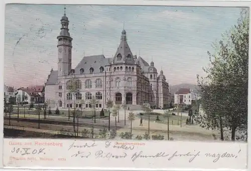 48858 Ak Gruss aus Reichenberg Gewerbemuseum 1904