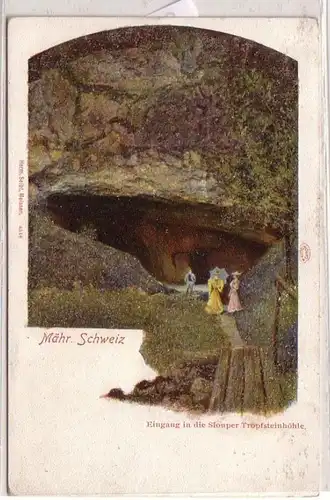 48842 Ak Moravie Suisse Grotte de la pierre de gouttelette vers 1910