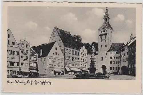 48838 Ak Landsberg Lech Place principale m. Boutiques vers 1940