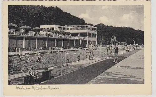 48817 Ak Wiesbaden Opelbad am Neroberg vers 1940