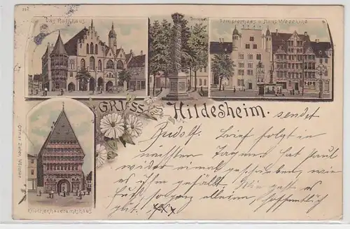 48773 Ak Lithographie Salutation de Hildesheim 1915