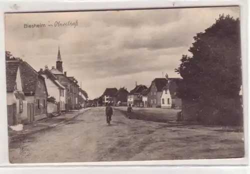 48755 Ak Biesheim Oberelsaß Strassenansicht um 1910