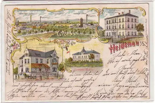 48753 Ak Lithographie Gruß aus Heidenau in Sachsen 1903