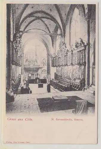 48679 Ak Salutation de Cöln St. Gereonkirche Interne vers 1900