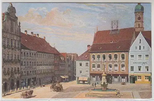 48678 Ak Landsberg am Lech Hauptplatz mit Rathaus 1943