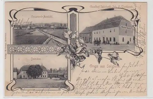 48584 Mehrbild Ak Gruß aus Salzfurth Gasthof 1909
