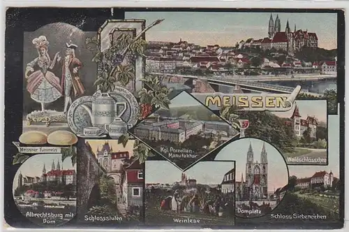 48540 Mehrbild Ak Meissen Weinlese usw. 1921