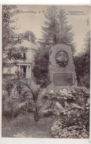 48503 Ak Naumburg a.S. Bürgergarten Jahndenkmal um 1910