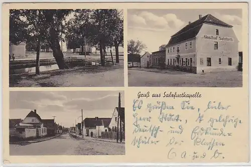 48492 Ak Gruß aus Salzfurtkapelle Gasthof 1941