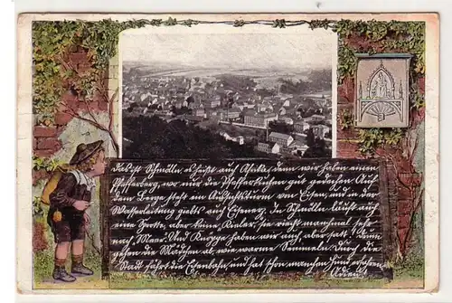 48481 Kreideschrift Ak Schmölln S.-A. Totalansicht 1912