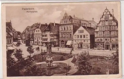 48470 Feldpost Ak Paderborn Marienplatz 1918